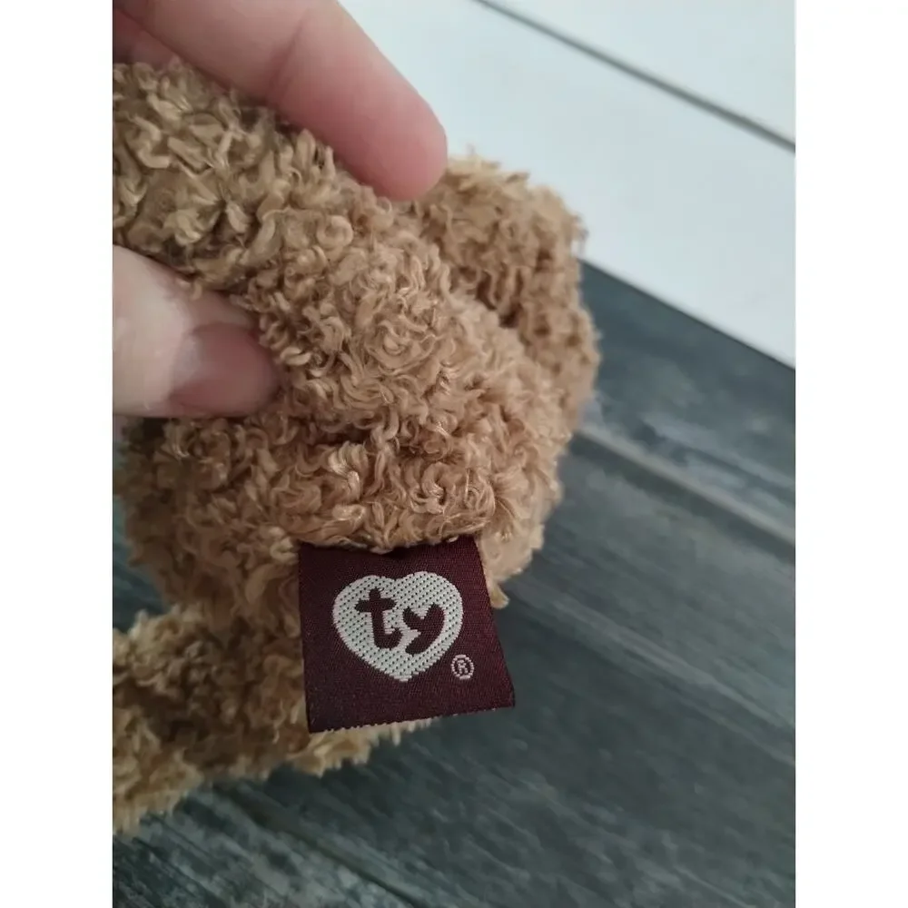Ty Vintage Beanie Baby Bear Brown with Red Bow 1993 Realistic Retired